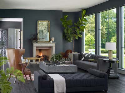  Transitional Family Home Living Room. Knollwood by Kenneth Brown Design.
