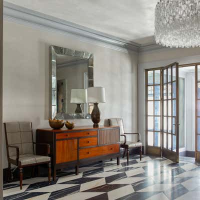 Contemporary Family Home Entry and Hall. Upper East Side Family Residence by S.R. Gambrel.