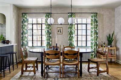  Mid-Century Modern Family Home Dining Room. Van Ness Boho by Storie Collective.