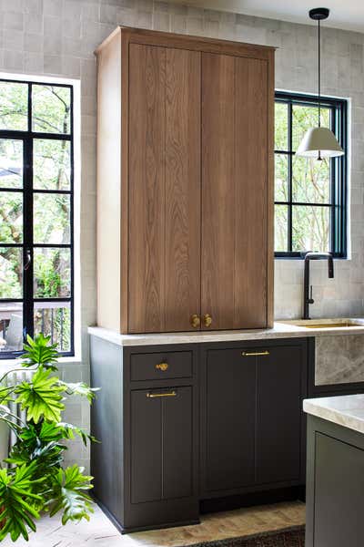  Mid-Century Modern Transitional Family Home Kitchen. Van Ness Boho by Storie Collective.