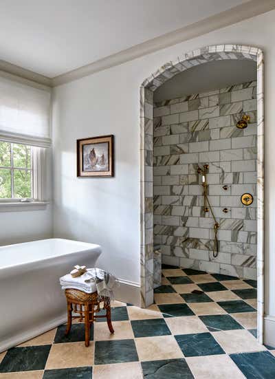  Traditional English Country Family Home Bathroom. Albemarle House by Storie Collective.