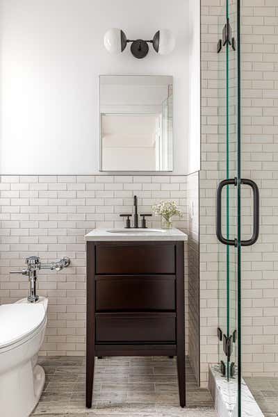  Contemporary Bathroom. West Village Apartment by Hyphen & Co..