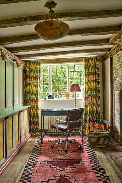  Bohemian Country House Office and Study. Grade II Listed Country House by Studio Hollond.