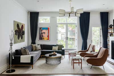  Art Deco Family Home Living Room. West Village Townhouse by Hyphen & Co..