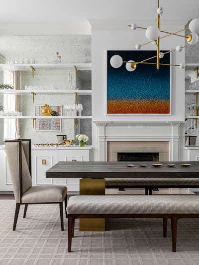  Art Deco Modern Dining Room. West Village Townhouse by Hyphen & Co..