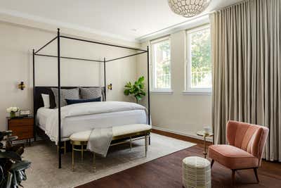  Art Deco Contemporary Family Home Bedroom. West Village Townhouse by Hyphen & Co..