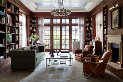  Transitional Modern Family Home Office and Study. Historic Uptown Townhouse by Torus Interiors.