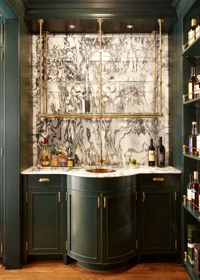  Modern Transitional Family Home Bar and Game Room. Historic Uptown Townhouse by Torus Interiors.