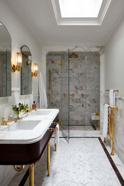  Transitional Family Home Bathroom. Historic Uptown Townhouse by Torus Interiors.