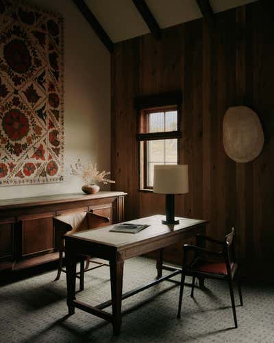 Western Office and Study. Cabin by Clive Lonstein.