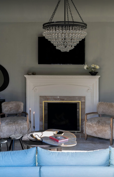  Contemporary Family Home Living Room. Oakland Tudor by DUETT INTERIORS.