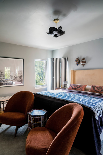  Contemporary Bedroom. Oakland Tudor by DUETT INTERIORS.