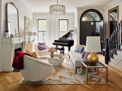  Contemporary Family Home Living Room. Upper East Side Townhouse  by Apartment 48.