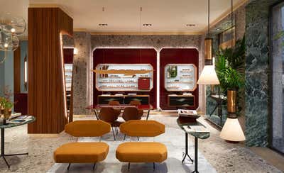 Mid-Century Modern Contemporary Retail Living Room. Oliver Peoples Boutique, Milan by Giampiero Tagliaferri.