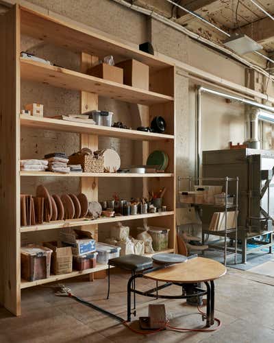  Industrial Scandinavian Office Workspace. Pottery Studio by Casey Kenyon Studio.