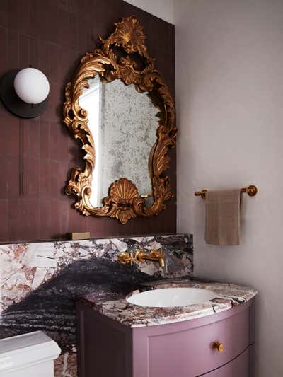 French Family Home Bathroom. city storm by Crystal Sinclair Designs.