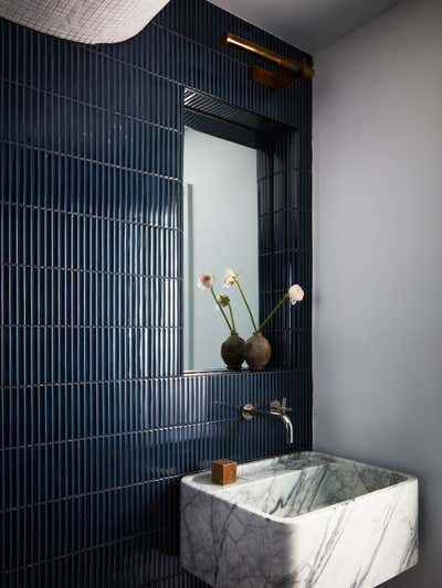  French Family Home Bathroom. city storm by Crystal Sinclair Designs.