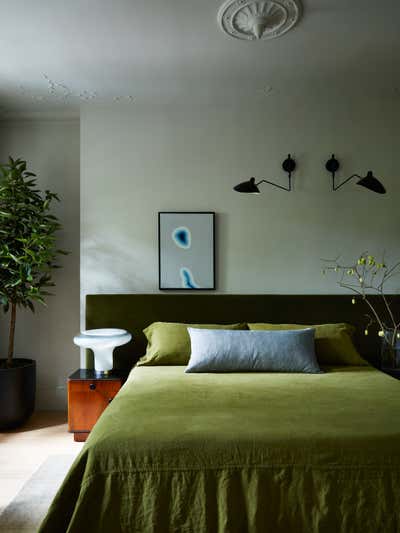  Transitional Family Home Bedroom. mid-century modern in brooklyn by Crystal Sinclair Designs.