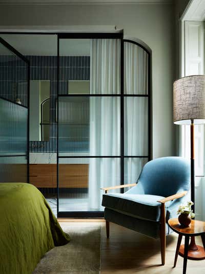  Transitional Family Home Bedroom. mid-century modern in brooklyn by Crystal Sinclair Designs.