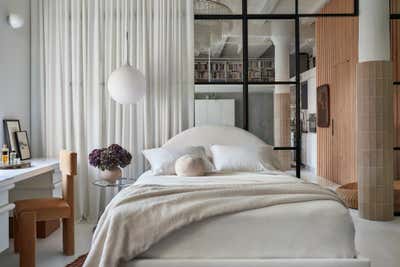  Industrial Bedroom. dumbo loft by Crystal Sinclair Designs.