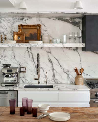  French Industrial Family Home Kitchen. dumbo loft by Crystal Sinclair Designs.