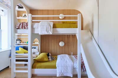  Transitional Family Home Bedroom. today's 70s by Crystal Sinclair Designs.