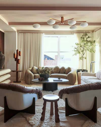  Eclectic Mid-Century Modern Family Home Living Room. today's 70s by Crystal Sinclair Designs.