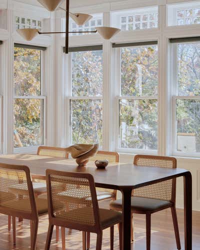  Mid-Century Modern Dining Room. transitional modern blend by Crystal Sinclair Designs.