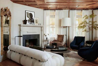  French Family Home Living Room. transitional modern blend by Crystal Sinclair Designs.