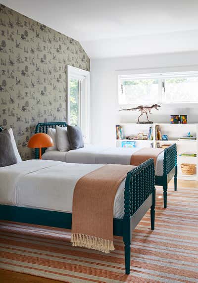  Maximalist Beach Style Children's Room. East Hampton by Hyphen & Co..