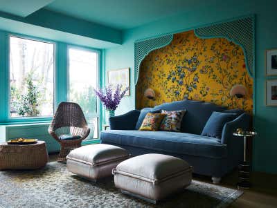 Bohemian Living Room. Brooklyn Heights Condominium  by The Brooklyn Studio.