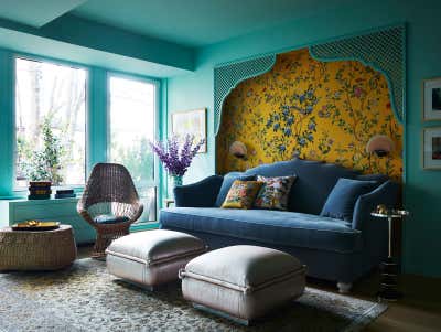  Bohemian Moroccan Apartment Living Room. Brooklyn Heights Condominium  by The Brooklyn Studio.