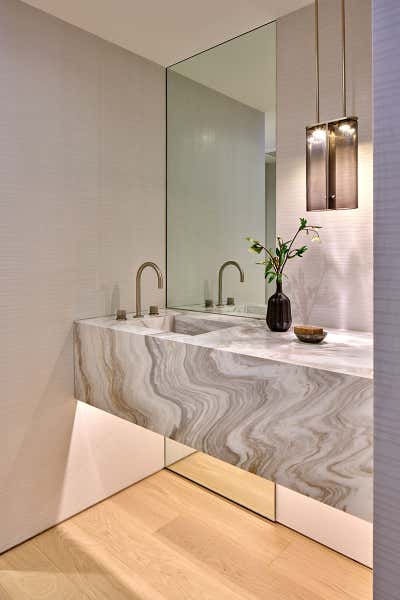 Contemporary Apartment Bathroom. Palm Beach  by Vanessa Rome Interiors.