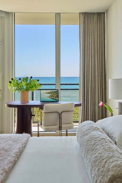 Contemporary Apartment Bedroom. Palm Beach  by Vanessa Rome Interiors.
