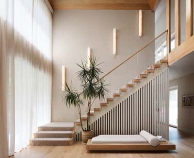  Contemporary Minimalist Beach House Entry and Hall. WATERMILL ZEN by Timothy Godbold.