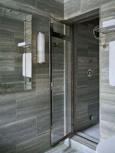  Mid-Century Modern Apartment Bathroom. Upper East Side by Lauren Johnson Interiors.
