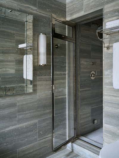  French Transitional Bathroom. Upper East Side by Lauren Johnson Interiors.