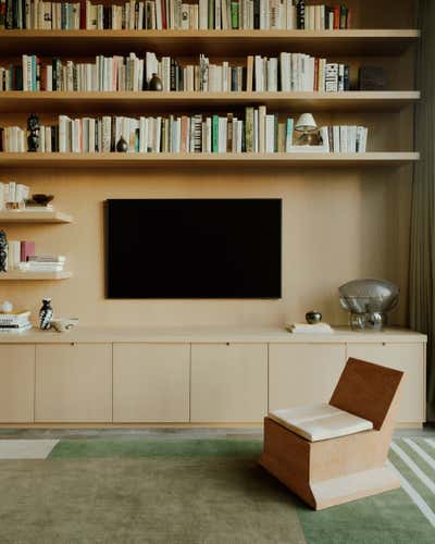  Mid-Century Modern Living Room. Steinway Tower  by Studio Zuchowicki, LLC.