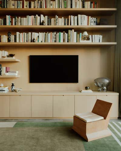  Craftsman Living Room. Steinway Tower  by Studio Zuchowicki, LLC.