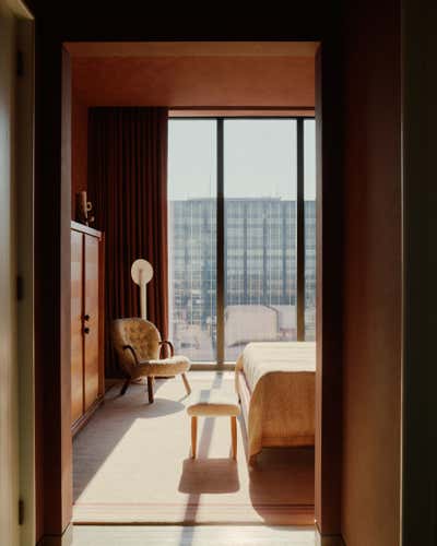  Craftsman Apartment Bedroom. Steinway Tower  by Studio Zuchowicki, LLC.