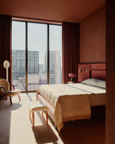  Craftsman Apartment Bedroom. Steinway Tower  by Studio Zuchowicki, LLC.