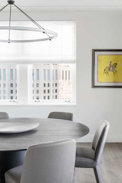  Transitional Apartment Dining Room. East Lake Shore Drive by Kristen Ekeland | Studio Gild.