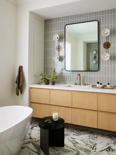  Transitional Contemporary Family Home Bathroom. Southport by Kristen Ekeland | Studio Gild.