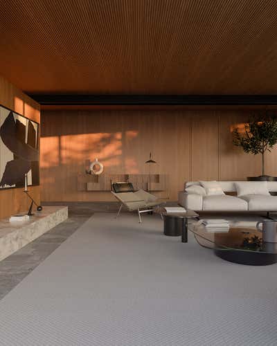  Coastal Mid-Century Modern Open Plan. Holiday Home by König Design Studio.