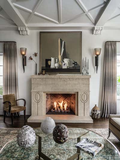 Transitional Art Nouveau Family Home Living Room. Miracle Mile by Jeff Andrews - Design.