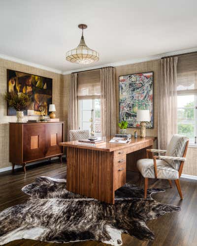  Transitional Organic Family Home Office and Study. Miracle Mile by Jeff Andrews - Design.