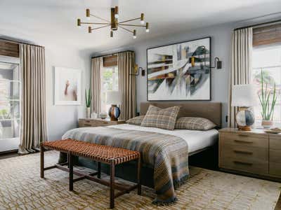  Transitional Mid-Century Modern Family Home Bedroom. Miracle Mile by Jeff Andrews - Design.
