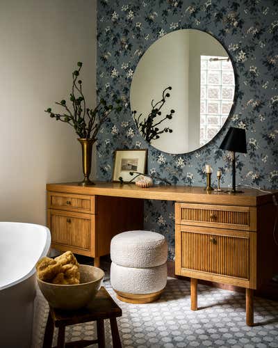  Transitional Family Home Bathroom. Roscoe Village Project by Susannah Holmberg Studios.