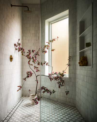  Transitional Modern Bathroom. Roscoe Village Project by Susannah Holmberg Studios.