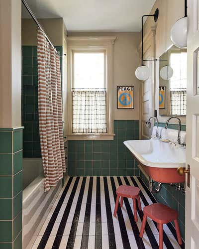  Preppy Bathroom. Petite Project | Kid's Bath by Anne McDonald Design.
